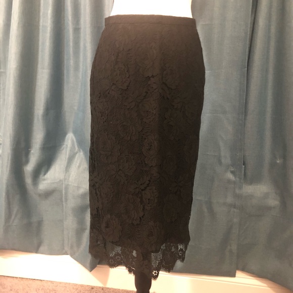Vintage Crew Black Lace Skirt